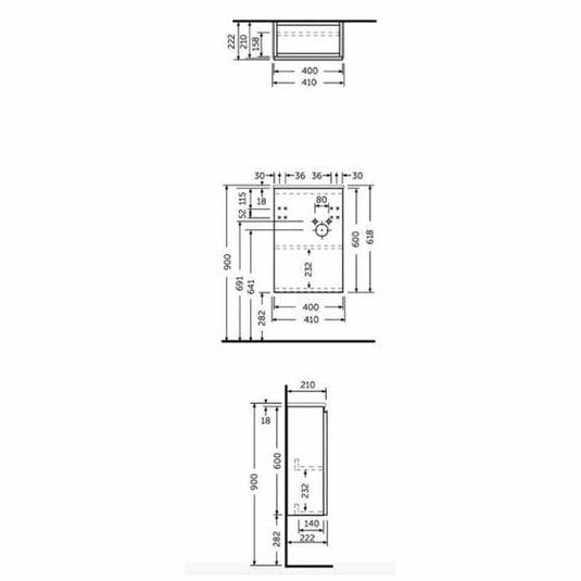 RAK Ceramics Joy Wall Hung Vanity Unit 40cm - Pure White - JOYWH040PWH - Envy Bathrooms Ltd