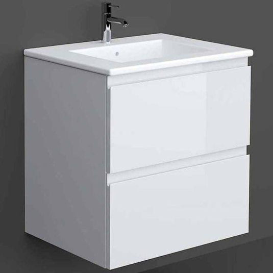 RAK Ceramics Joy Wall Hung Vanity Unit 60cm - Pure White - JOYWH060PWH - Envy Bathrooms Ltd