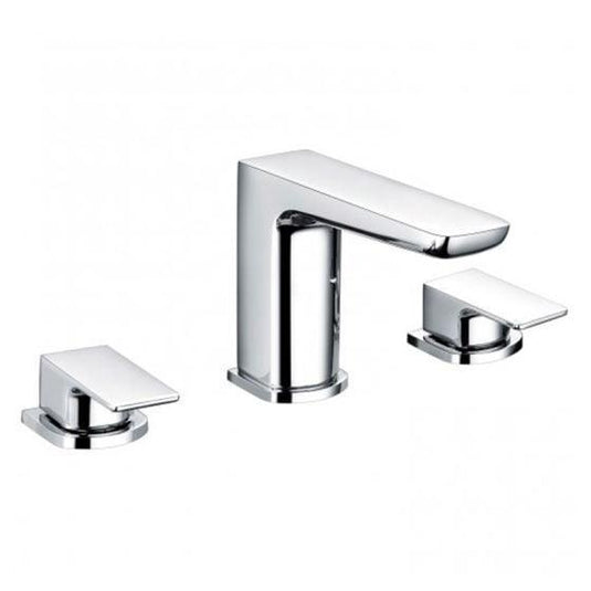 RAK Ceramics Moon 3 Hole Deck Mounted Bath Filler - Chrome - RAKMOO3011 - Envy Bathrooms Ltd
