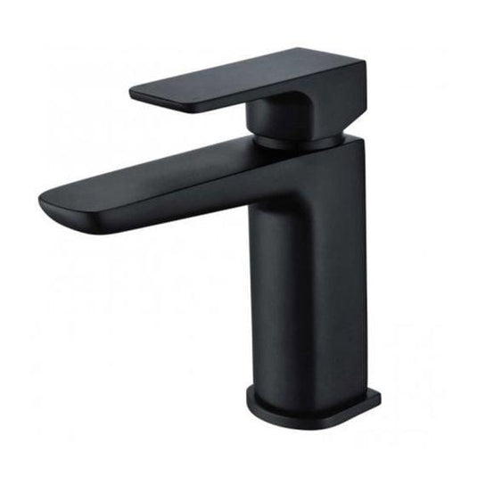RAK Ceramics Moon Basin Mixer with Clicker Waste - Black - RAKMOO3001B - Envy Bathrooms Ltd