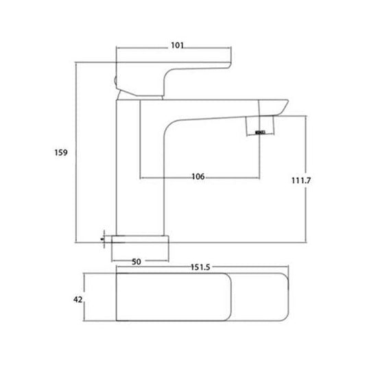 RAK Ceramics Moon Basin Mixer with Clicker Waste - Chrome - RAKMOO3001 - Envy Bathrooms Ltd