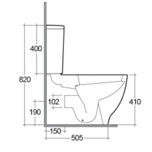 RAK Ceramics Moon Close Coupled Toilet Pan - Alpine White - HAR16AWHA - Envy Bathrooms Ltd