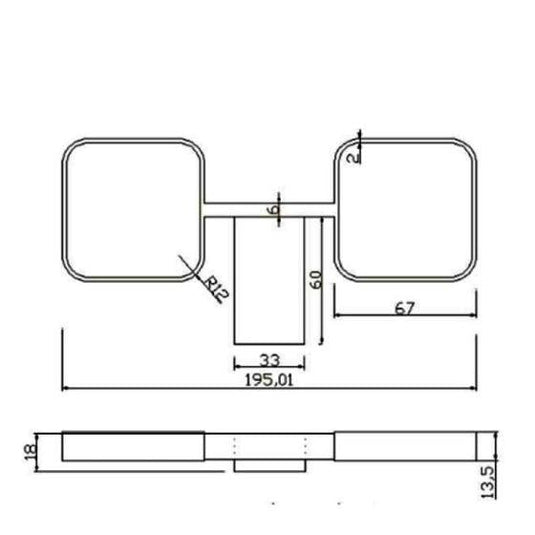 RAK Ceramics Moon Double Tumbler and Holder Wall Mounted - Black - RAKMOO9904B - Envy Bathrooms Ltd