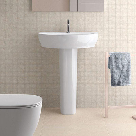 RAK Ceramics Moon Full Pedestal For 65cm & 80cm Basin - HAR0102AWHA - Envy Bathrooms Ltd