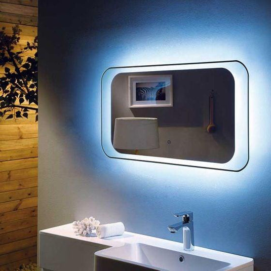 RAK Ceramics Moon Led Mirror With On/Off Switch And Demister Pad 900 x 500mm - RAKHAR5002 - Envy Bathrooms Ltd