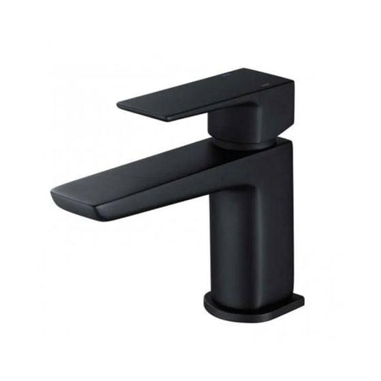 RAK Ceramics Moon Mini Basin Mixer with Clicker Waste - Black - RAKMOO3002B - Envy Bathrooms Ltd