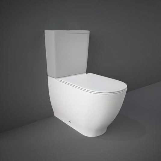 RAK Ceramics Moon Rimless Close Coupled Toilet Pan - Alpine White - HAR20AWHA