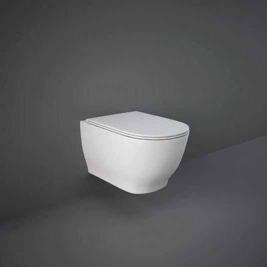 RAK Ceramics Moon Rimless Wall Hung Pan with Hidden Fixations - Alpine White - HAR19AWHA - Envy Bathrooms Ltd