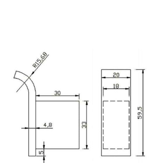 RAK Ceramics Moon Robe Hook Wall Mounted - Black - RAKMOO9909B - Envy Bathrooms Ltd