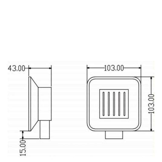 RAK Ceramics Moon Square Soap Dish Wall Mounted - Chrome - RAKHAR9905 - Envy Bathrooms Ltd
