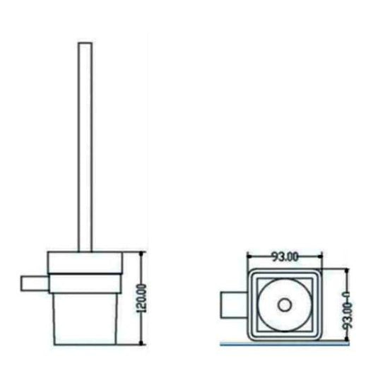 RAK Ceramics Moon Toilet Brush and Holder Wall Mounted - Black - RAKMOO9908B - Envy Bathrooms Ltd