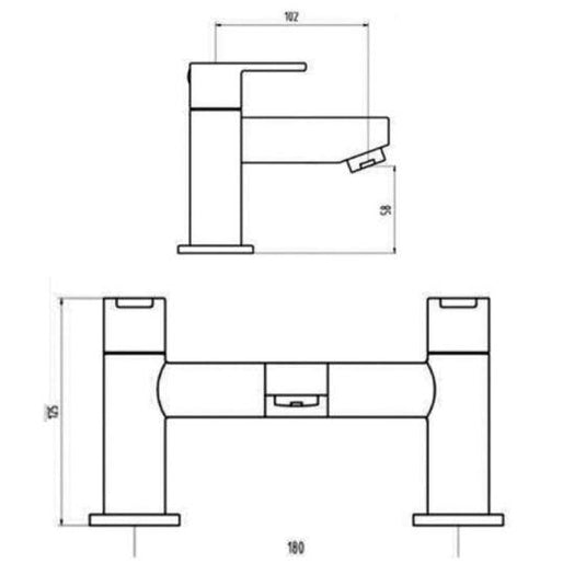 RAK Ceramics Morning Bath Filler - Chrome - RAKMRN3004 - Envy Bathrooms Ltd