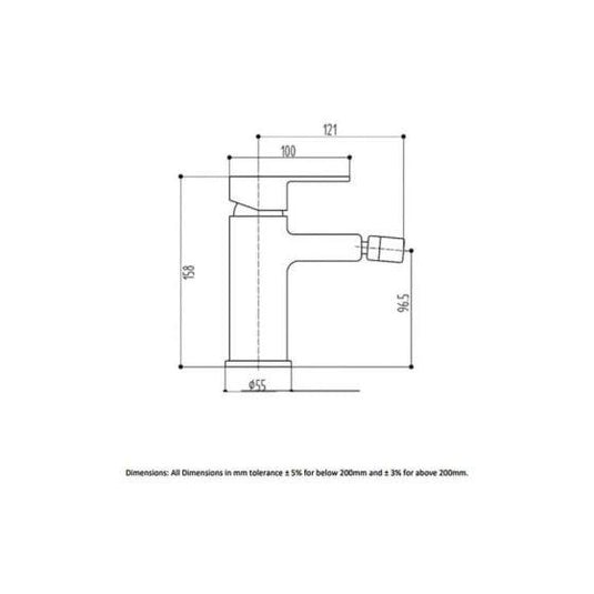 RAK Ceramics Morning Bidet Mixer - Chrome - RAKMRN3006 - Envy Bathrooms Ltd