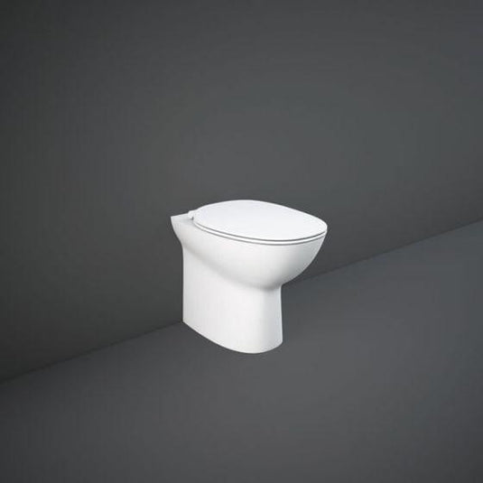 RAK Ceramics Morning Rimless Back to Wall Toilet Pan - White - MORWC1346AWHA - Envy Bathrooms Ltd