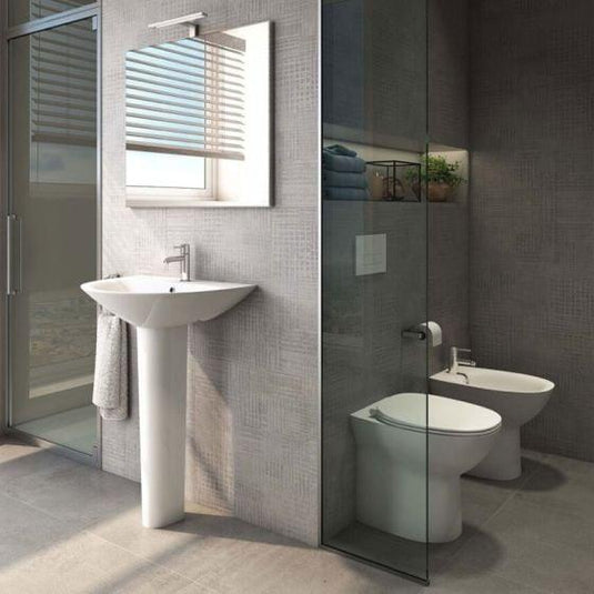 RAK Ceramics Morning Rimless Back to Wall Toilet Pan - White - MORWC1346AWHA - Envy Bathrooms Ltd