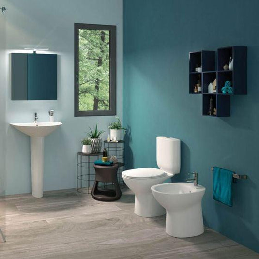 RAK Ceramics Morning Rimless Close Coupled Toilet Pan - Alpine White - MORWC1145AWHA - Envy Bathrooms Ltd