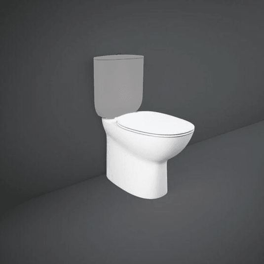 RAK Ceramics Morning Rimless Close Coupled Toilet Pan - Alpine White - MORWC1145AWHA - Envy Bathrooms Ltd
