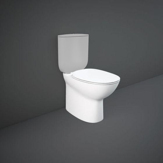 RAK Ceramics Morning Rimless Close Coupled Toilet Pan - Alpine White - MORWC1146AWHA