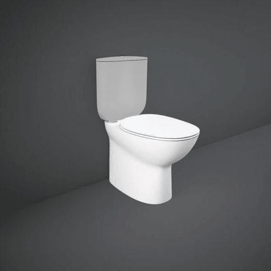 RAK Ceramics Morning Rimless Close Coupled Toilet Pan - Alpine White - MORWC1146AWHA - Envy Bathrooms Ltd