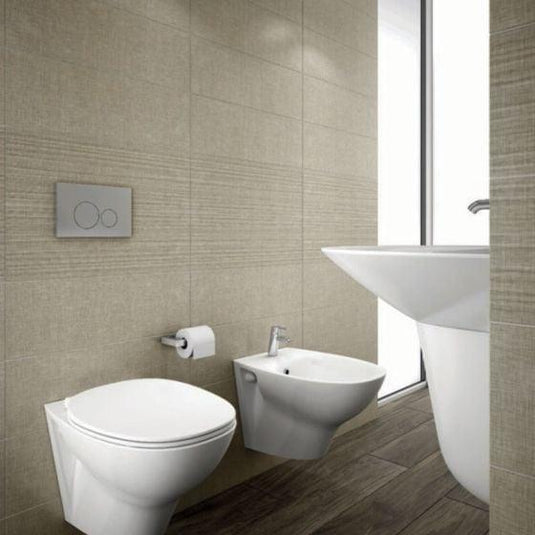 RAK Ceramics Morning Wall Hung Bidet With Exposed Fitting - MORBD2100AWHA - Envy Bathrooms Ltd