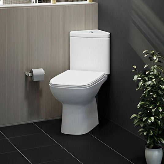 RAK Ceramics Origin Close Coupled Toilet Pan with Cistern - Alpine White - ORI62CNRPAKSC - Envy Bathrooms Ltd