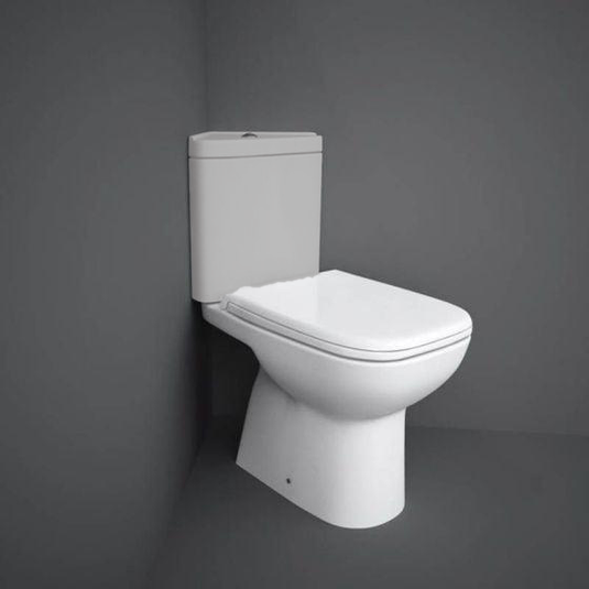 RAK Ceramics Origin Close Coupled Toilet Pan with Cistern - Alpine White - ORI62CNRPAKSC - Envy Bathrooms Ltd