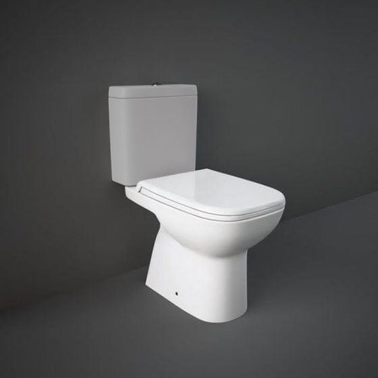 RAK Ceramics Origin Close Coupled Toilet Pan with Cistern - Alpine White - ORI62PAKSC - Envy Bathrooms Ltd