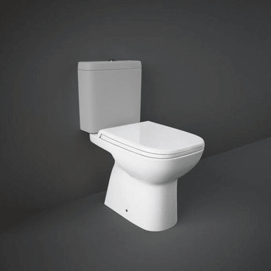 RAK Ceramics Origin Close Coupled Toilet Pan with Cistern - Alpine White - ORI62PAKSC - Envy Bathrooms Ltd