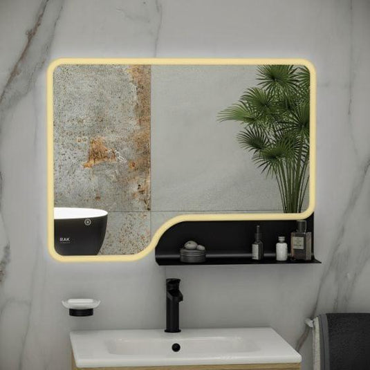 RAK Ceramics Ornate 600 x 800mm LED Illuminated Mirror - Brushed Gold - RAKORNBG5001 - Envy Bathrooms Ltd