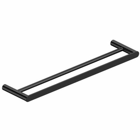 RAK Ceramics Petit Round 600mm Double Towel Bar - Matt Black - RAKPER9912-60B - Envy Bathrooms Ltd