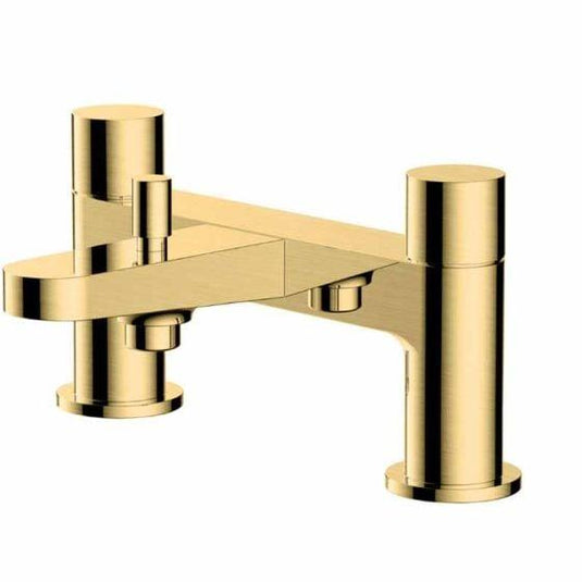 RAK Ceramics Petit Round Deck Bath Shower Mixer - Brushed Gold - RAKPER3005G - Envy Bathrooms Ltd