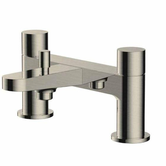 RAK Ceramics Petit Round Deck Bath Shower Mixer - Brushed Nickel - RAKPER3005N - Envy Bathrooms Ltd
