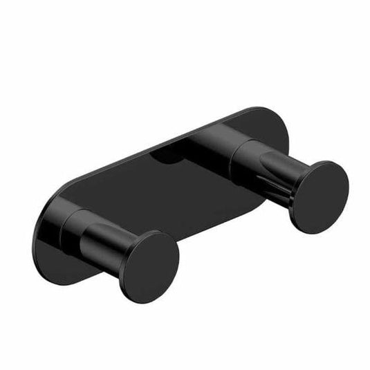 RAK Ceramics Petit Round Double Robe Hook - Matt Black - RAKPER9909-2B - Envy Bathrooms Ltd