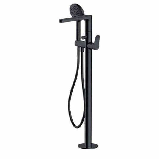 RAK Ceramics Petit Round Floor Standing Bath Shower Mixer - Matt Black - RAKPER3014B - Envy Bathrooms Ltd