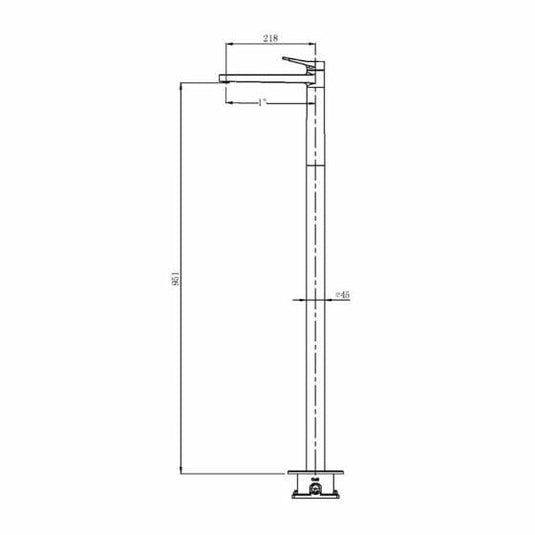 RAK Ceramics Petit Round Floor Standing Wash Basin Mixer - Brushed Nickel - RAKPER3030N - Envy Bathrooms Ltd