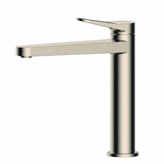 RAK Ceramics Petit Round Mid Height Basin Mixer - Brushed Nickel - RAKPER3016N - Envy Bathrooms Ltd