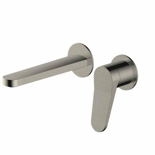 RAK Ceramics Petit Round Wall Mounted Single Lever Basin Mixer - Brushed Nickel - RAKPER3007N - Envy Bathrooms Ltd