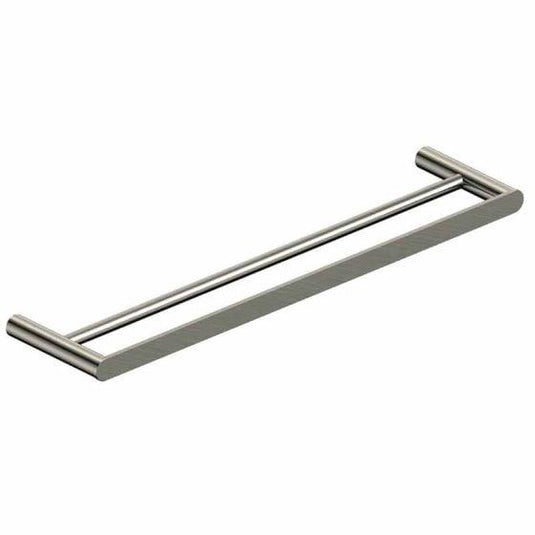 RAK Ceramics Petit Square 450mm Double Towel Bar - Brushed Nickel - RAKPES9912-45N - Envy Bathrooms Ltd
