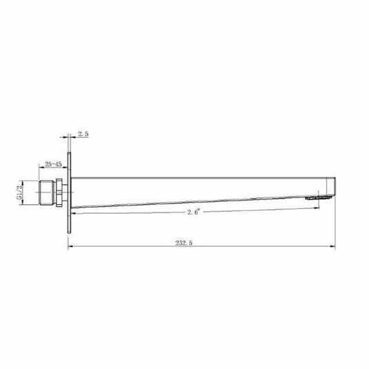 RAK Ceramics Petit Square Bath Spout - Matt Black - RAKPES3015B - Envy Bathrooms Ltd