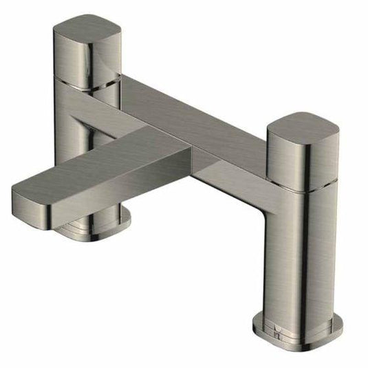 RAK Ceramics Petit Square Deck Bath Filler - Brushed Nickel - RAKPES3004N - Envy Bathrooms Ltd