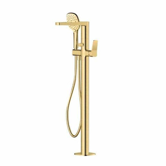 RAK Ceramics Petit Square Floor Standing Bath Shower Mixer - Brushed Gold - RAKPES3014G - Envy Bathrooms Ltd