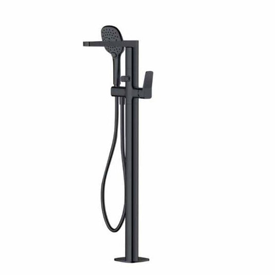 RAK Ceramics Petit Square Floor Standing Bath Shower Mixer - Matt Black - RAKPES3014B - Envy Bathrooms Ltd