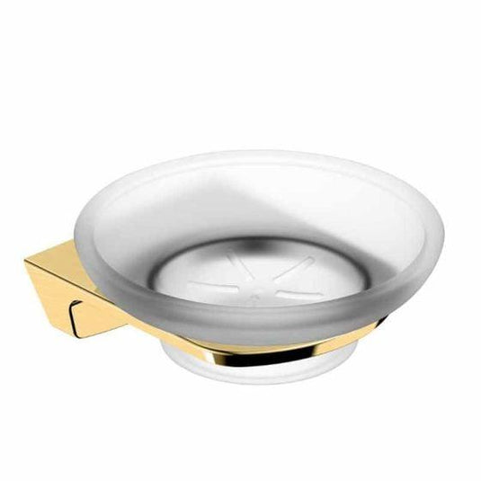 RAK Ceramics Petit Square Soap Dish Holder - Brushed Gold - RAKPES9905G - Envy Bathrooms Ltd