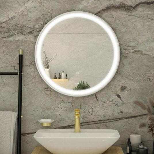 RAK Ceramics Picture Round 600 x 600mm LED Illuminated Mirror - Chrome - RAKPICRNCP5001 - Envy Bathrooms Ltd