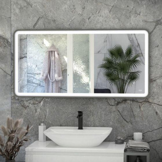 RAK Ceramics Picture Soft 600 x 1000mm LED Mirror - Brushed Nickel - RAKPICSFBN5003 - Envy Bathrooms Ltd