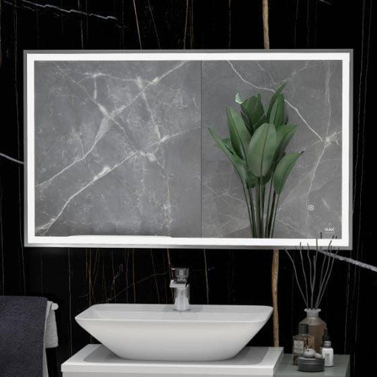 RAK Ceramics Picture Square 600 x 1000mm LED Illuminated Mirror - Chrome - RAKPICSQCP5003 - Envy Bathrooms Ltd