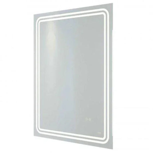 RAK Ceramics Pluto 800 x 600mm LED Illuminated Portrait Bluetooth Mirror With Demister - RAKPLU5002 - Envy Bathrooms Ltd
