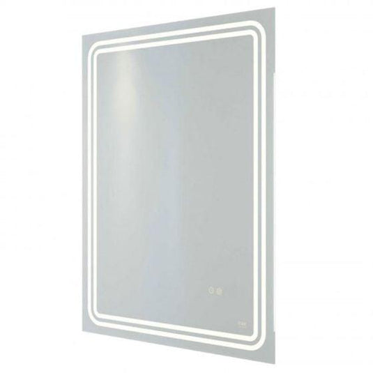 RAK Ceramics Pluto 800 x 600mm LED Illuminated Portrait Bluetooth Mirror With Demister - RAKPLU5002 - Envy Bathrooms Ltd