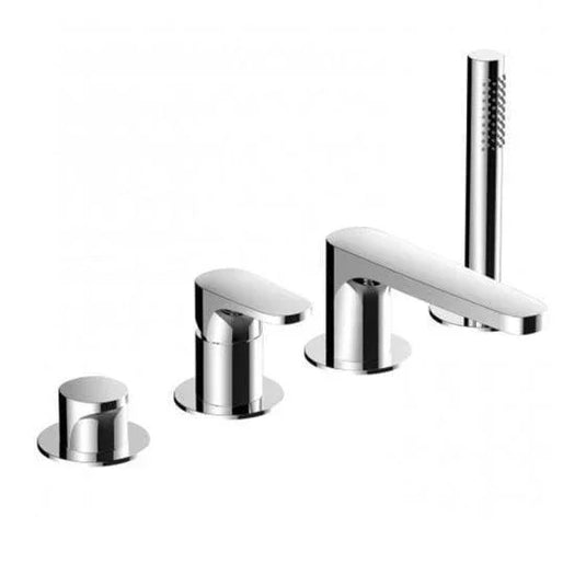 RAK Ceramics Portofino 4 Hole Deck Mounted Bath Shower Mixer - Chrome - RAKPOR3013C - Envy Bathrooms Ltd