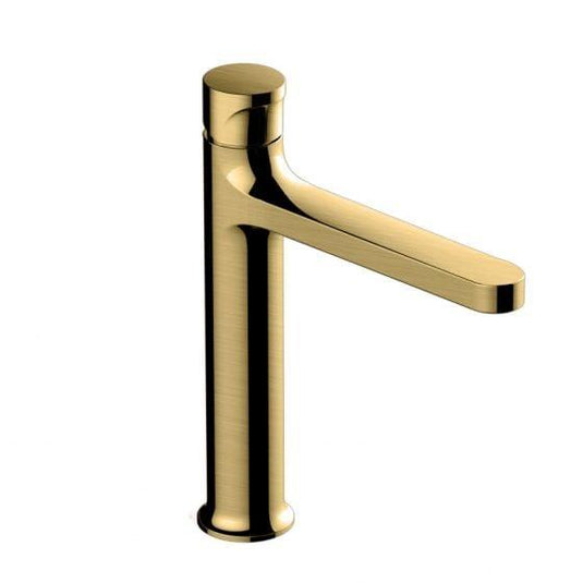 RAK Ceramics Positano Mid Height Basin Mixer in Brushed Gold - RAKPOS3016G - Envy Bathrooms Ltd